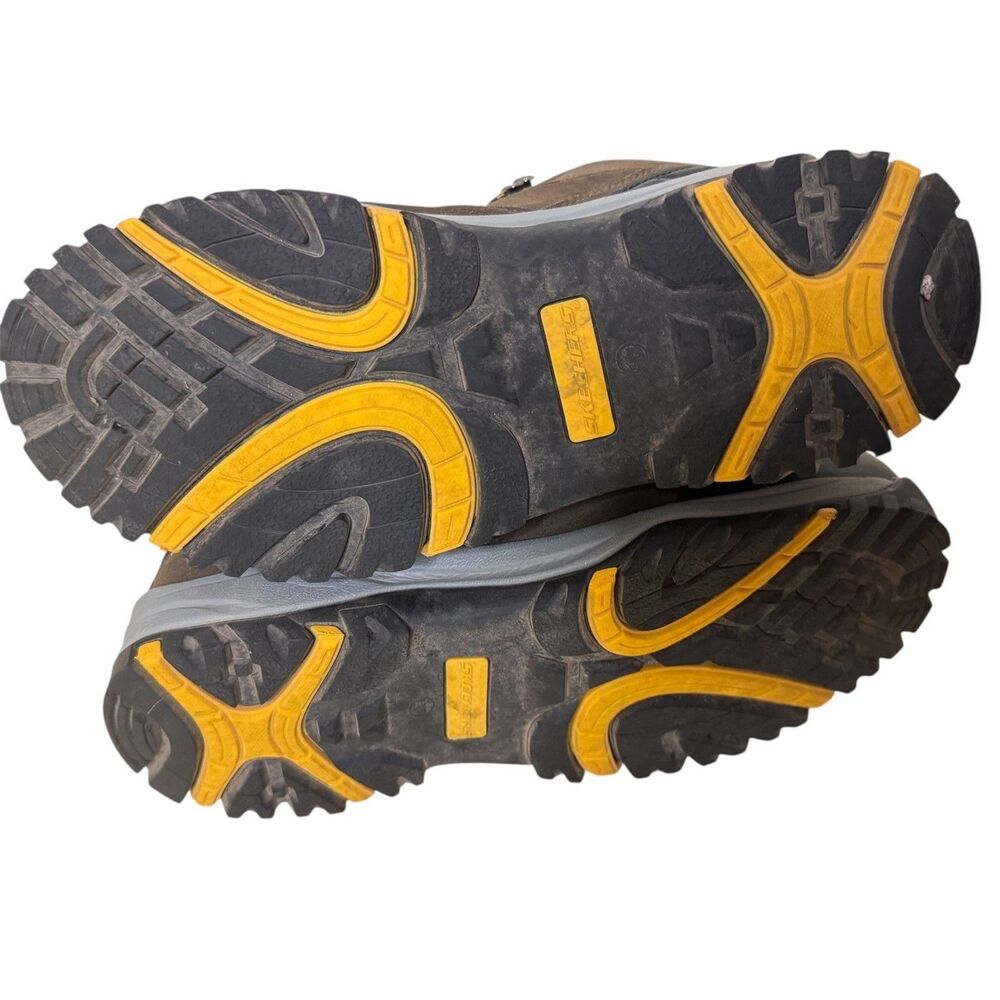 Skechers Mens Leather Boots Waterproof Memory Foam 7.5 Extra Wide bv - Picture 9 of 10